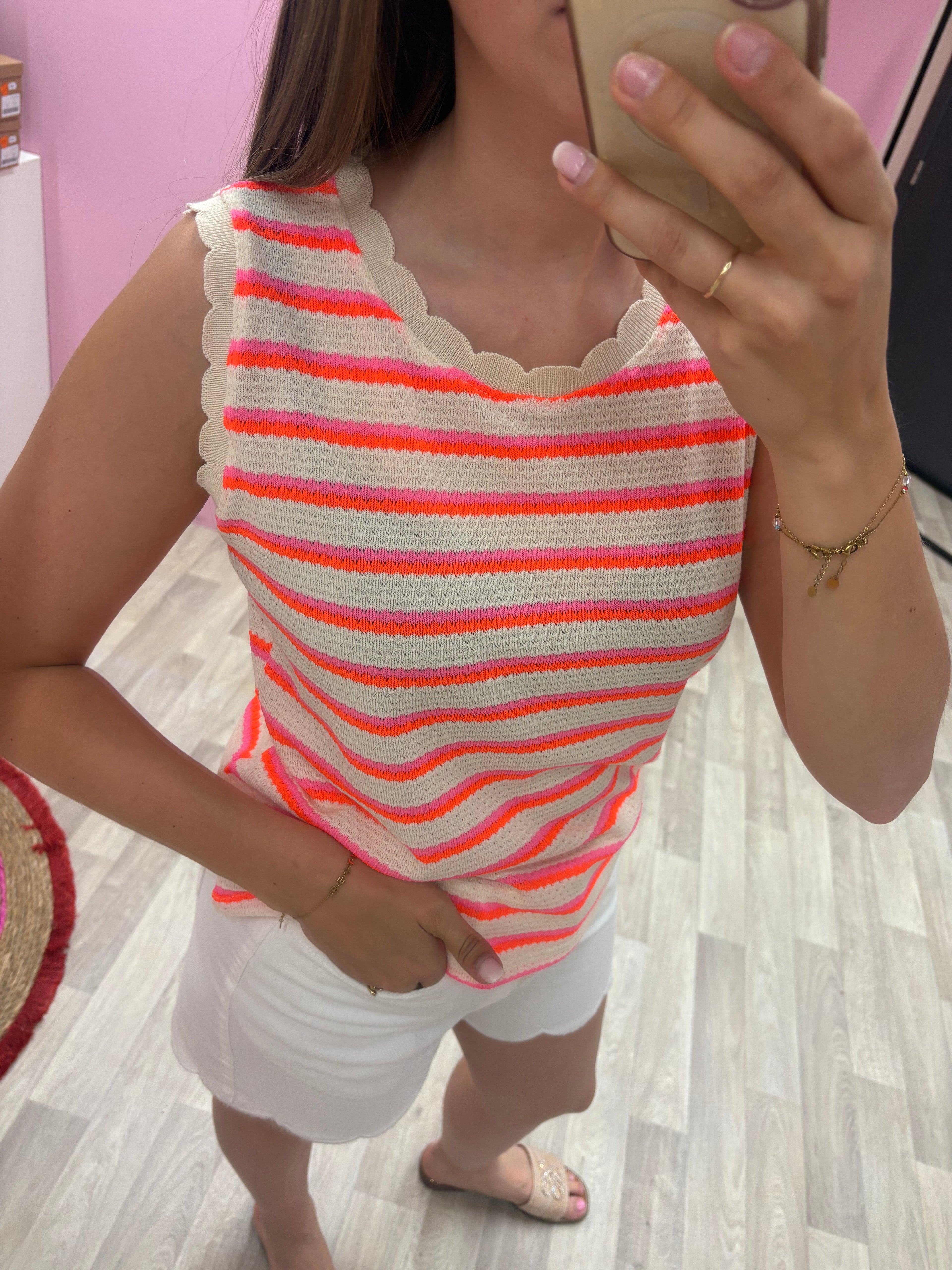 Top Lia - Roze/Oranje