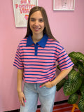 Polo shirt - Roze/blauw