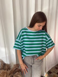 Lina top - Groen/blauw