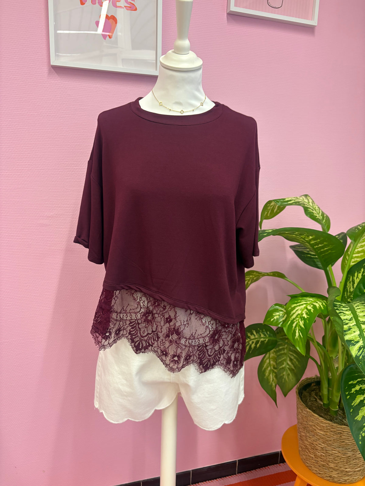 T-shirt Lena - Bordeaux