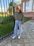 Cropped sweater - Groen