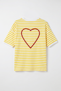 T-shirt amour - Geel