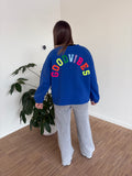 Sweater good vibes - Blauw