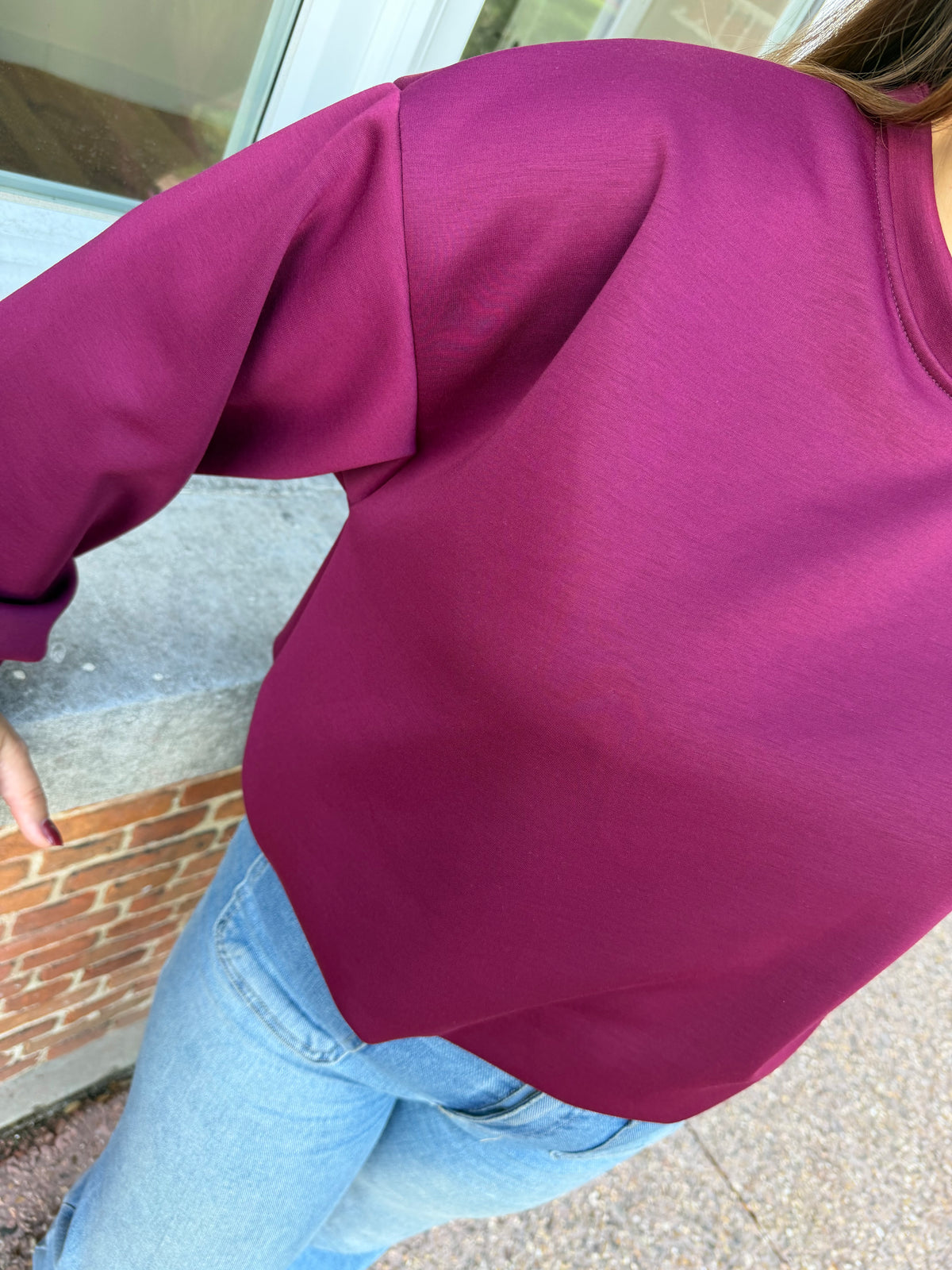 Cropped sweater - Bordeaux