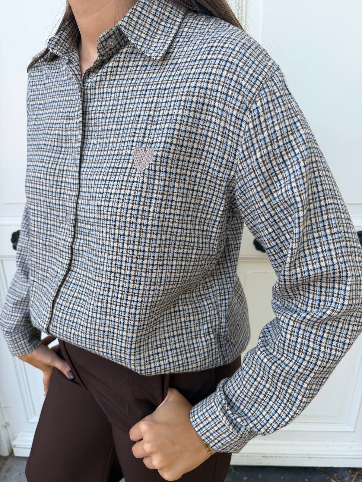 Hemd Emma - Beige/bruin