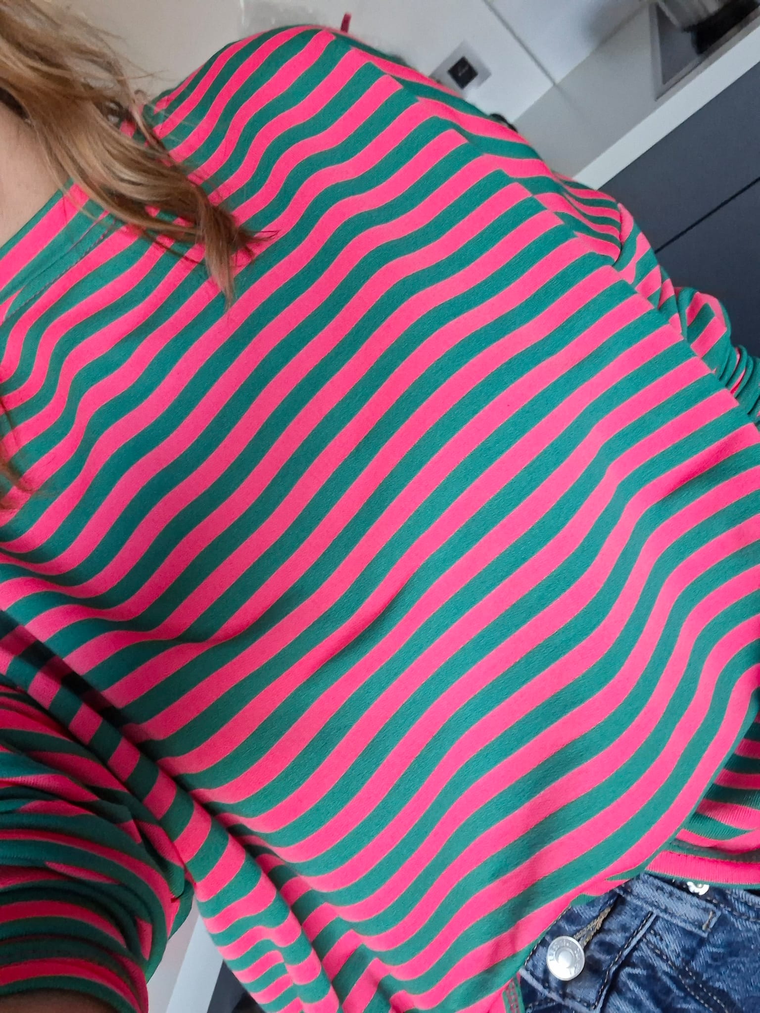 Lize top - roze/groen