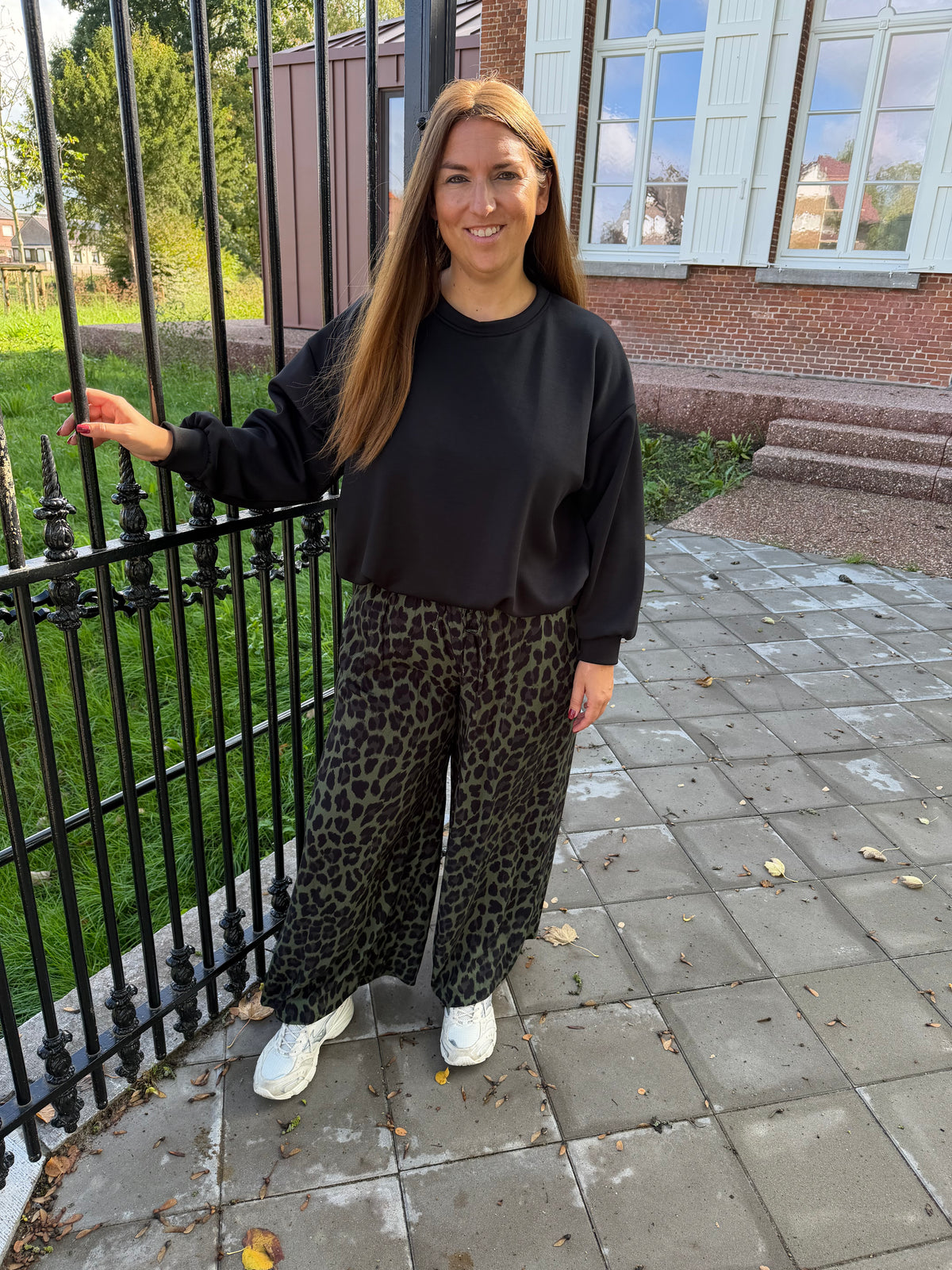 Cropped sweater - Zwart