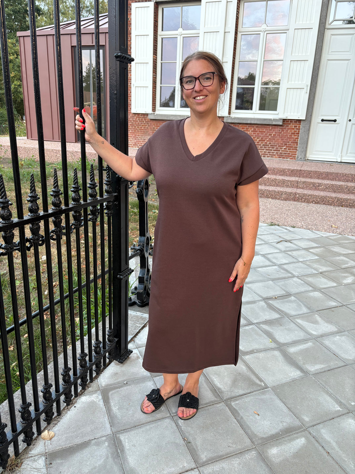 Jurk Emmy - Bruin