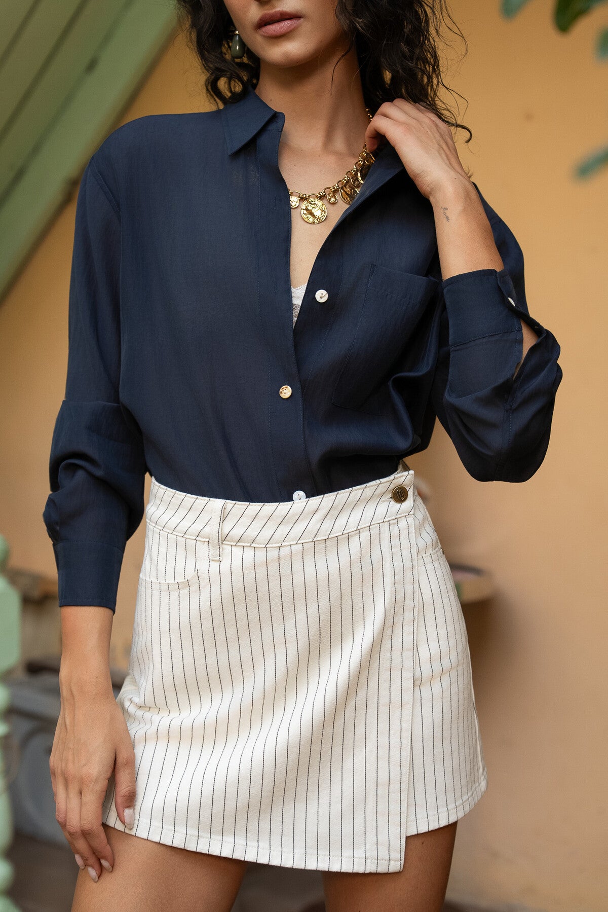 Skort Flo- Wit/zwart