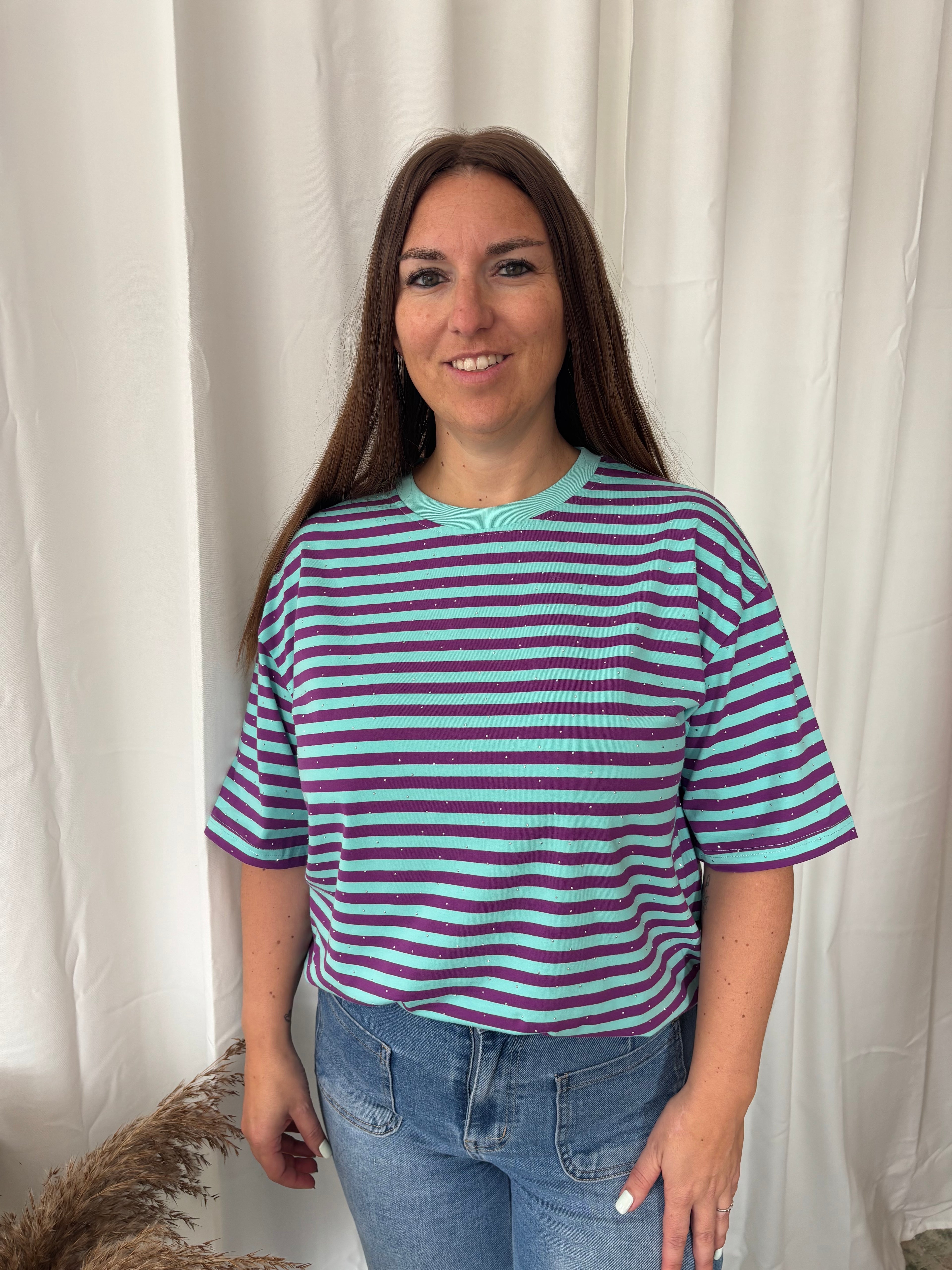 T-shirt Lio - Paars/blauw