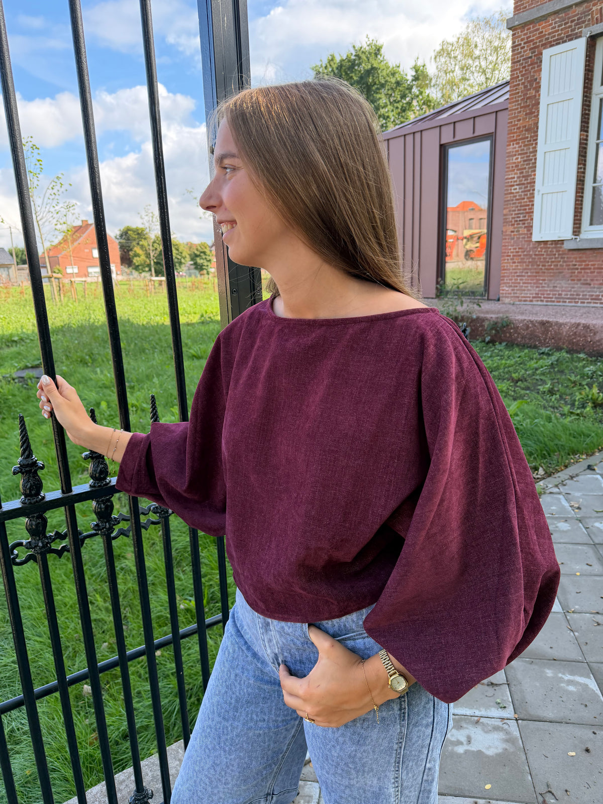 Blouse Ellie - Bordeaux