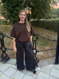 Broek leopard - Donkergrijs/zwart