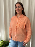 Blouse Lola - Oranje/wit