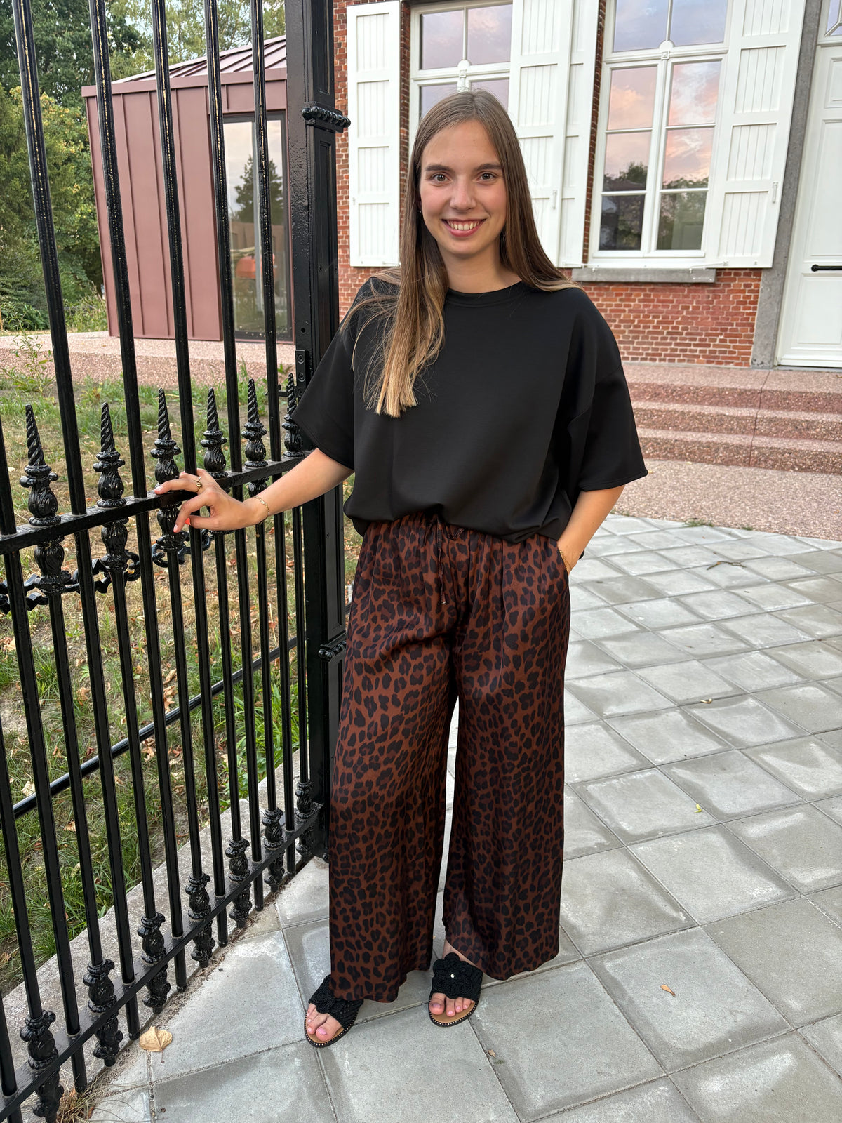 Cropped shirt - Zwart
