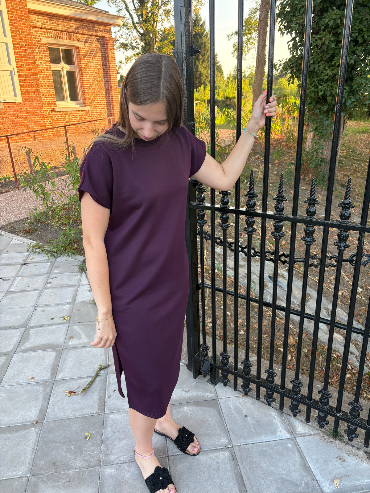Jurk Noor - Aubergine