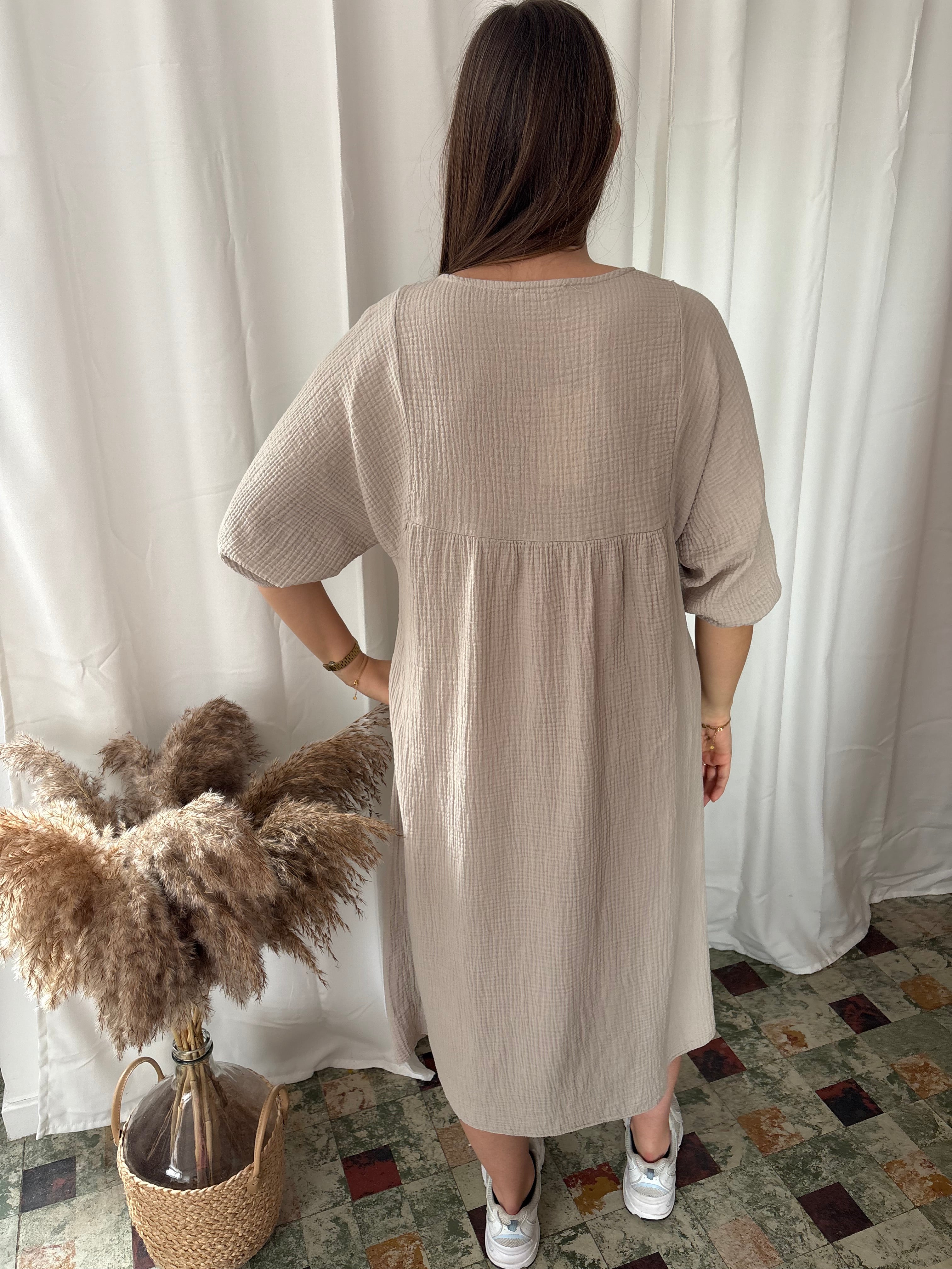 Jurk tetra - beige