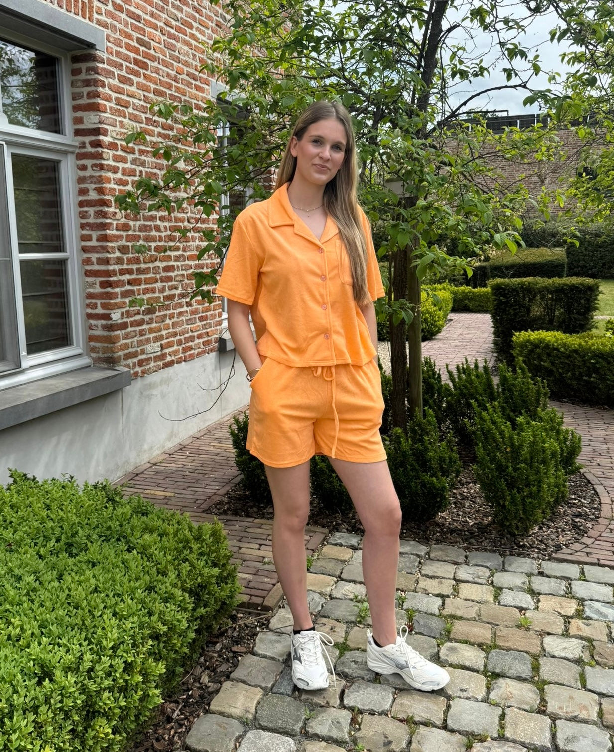 Set badstof - oranje