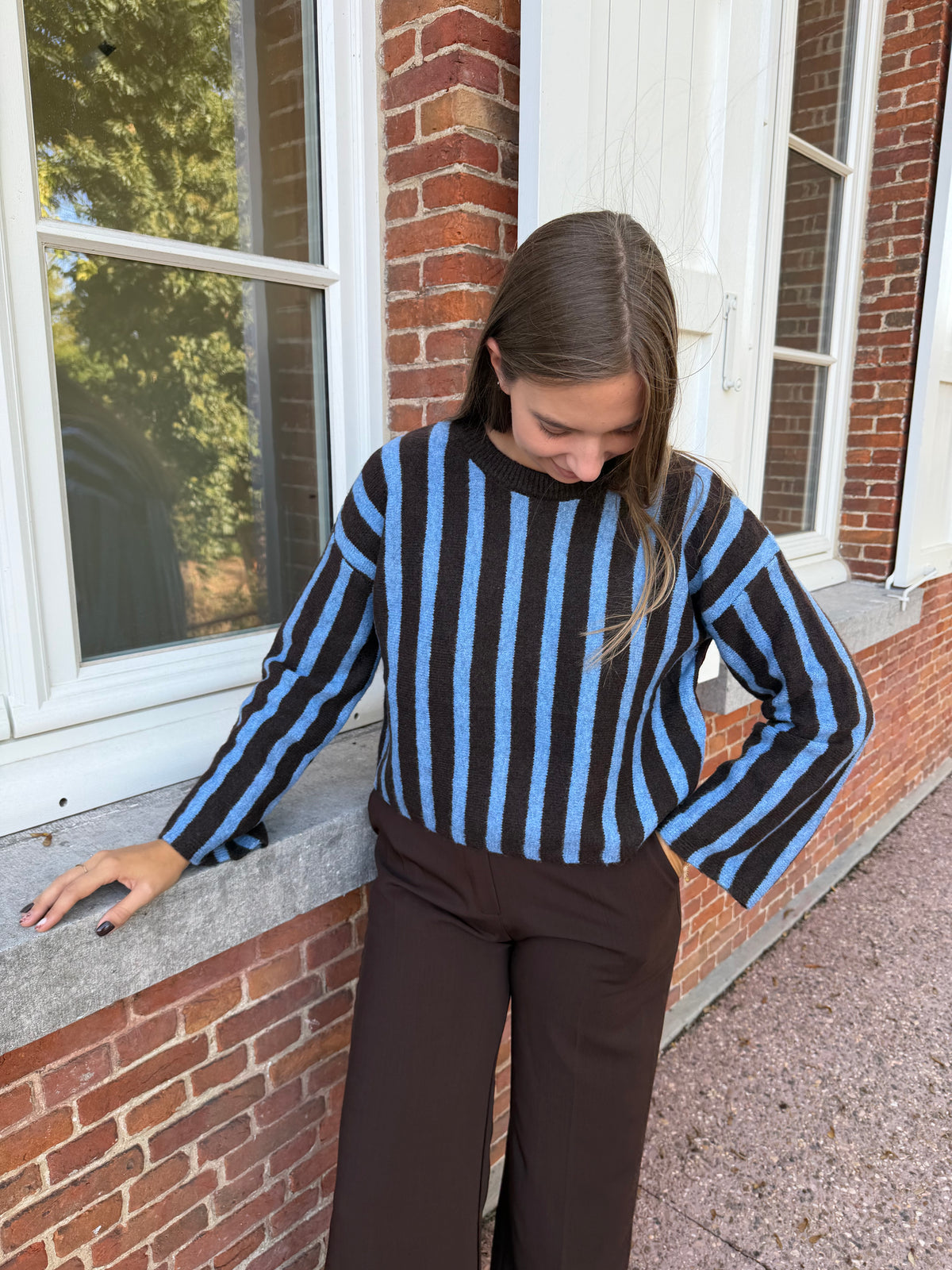 Amour knit - Blauw/bruin