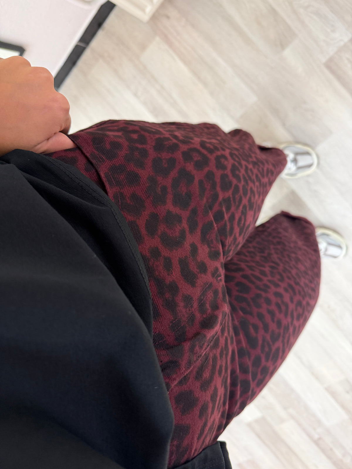 Balloon jeans - Leopard bordeaux