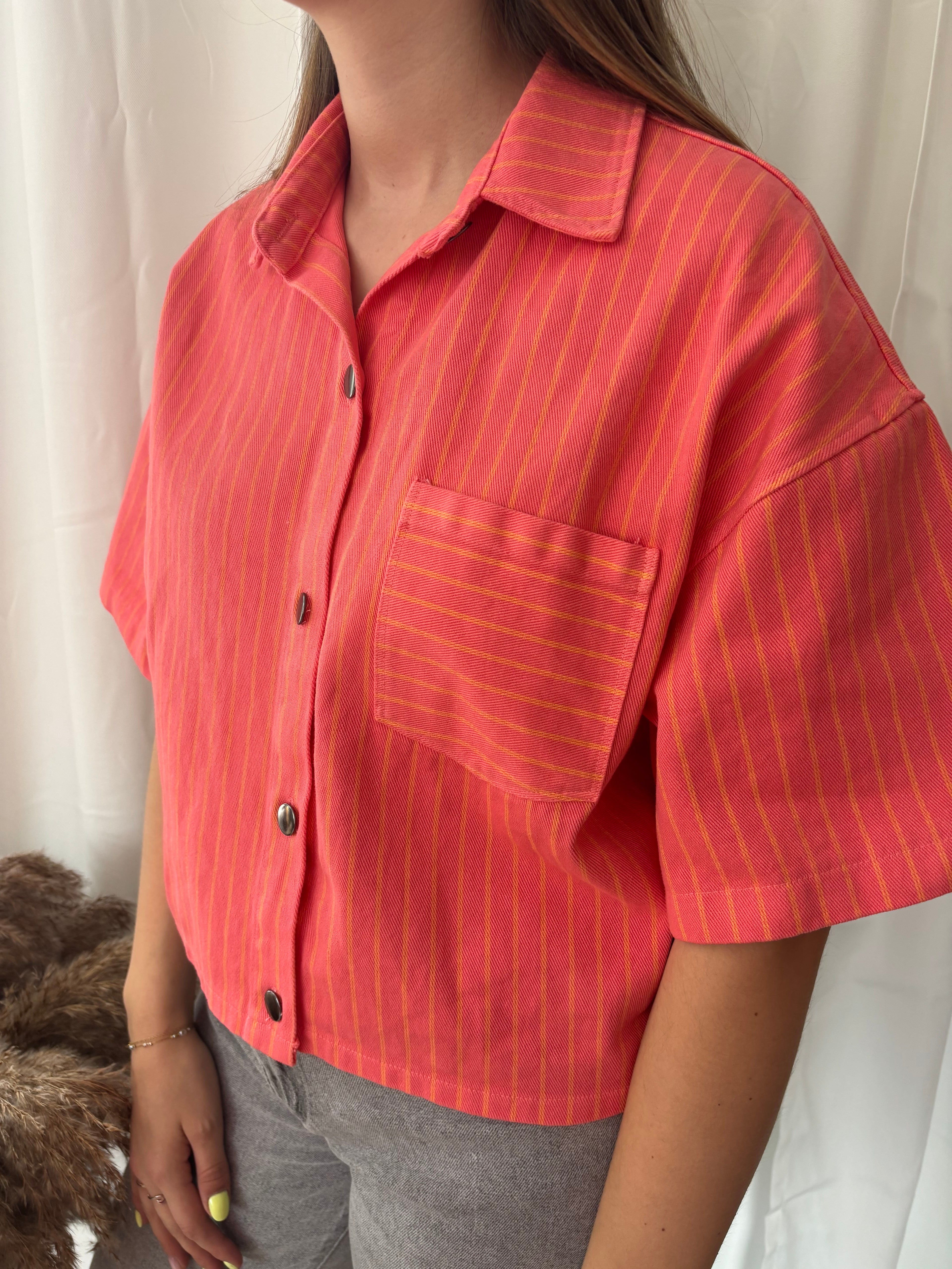 Jeans hemd - Rood