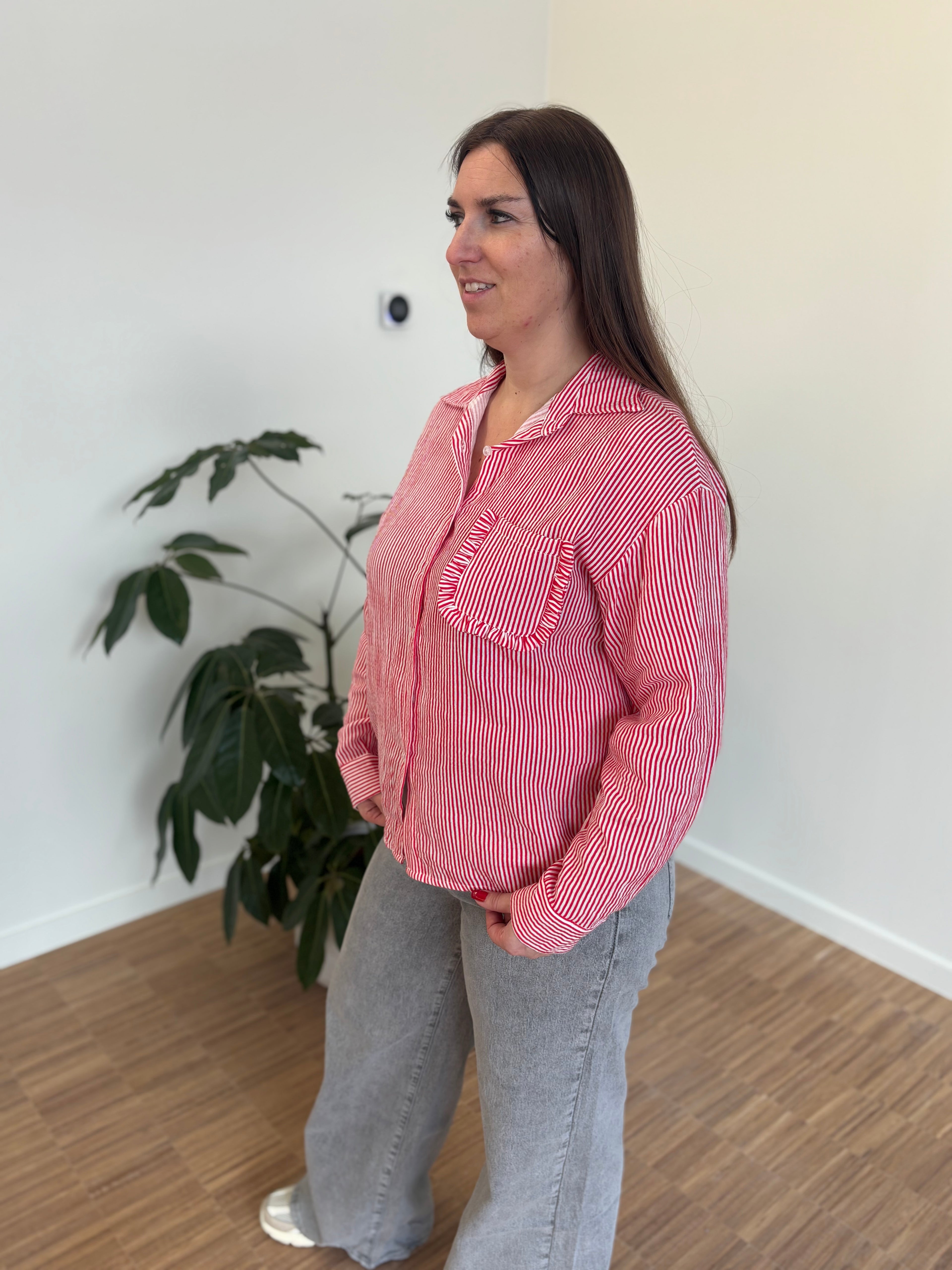 Blouse Lola - Rood/wit