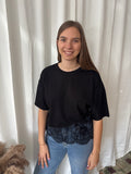 T-shirt Caro - Zwart