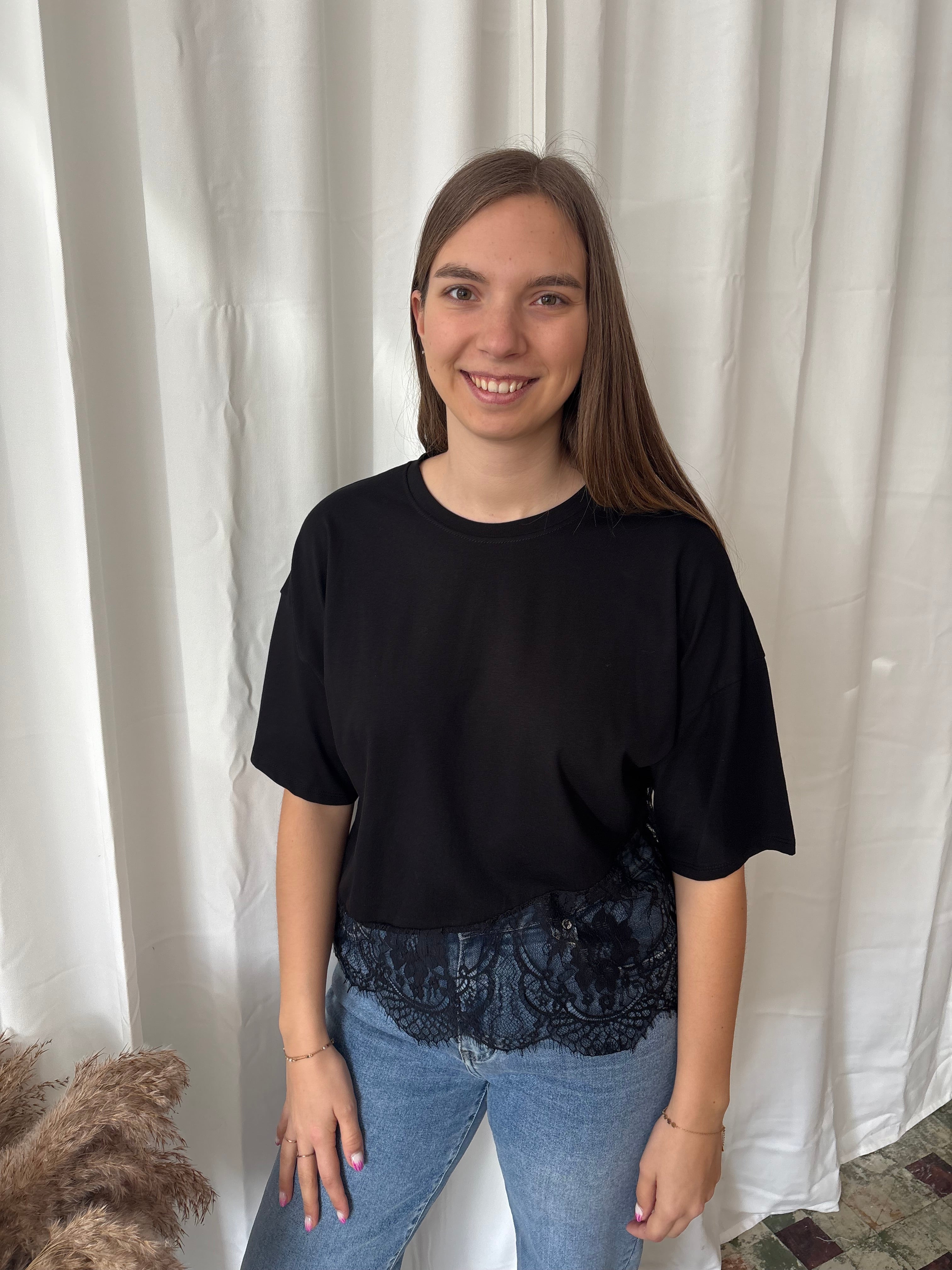 T-shirt Caro - Zwart