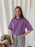 T-shirt Lio - Blauw/roze