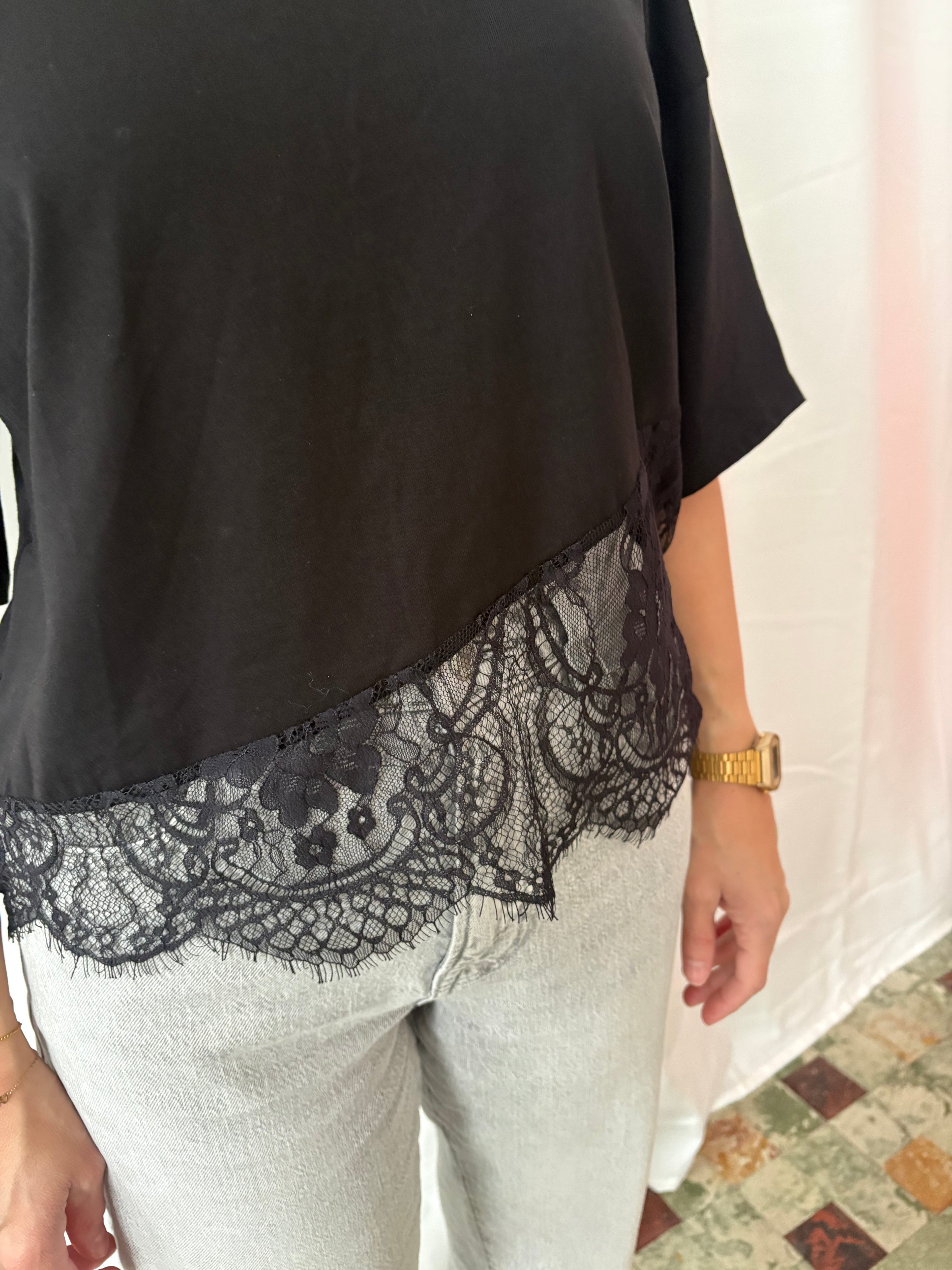 T-shirt Caro - Zwart