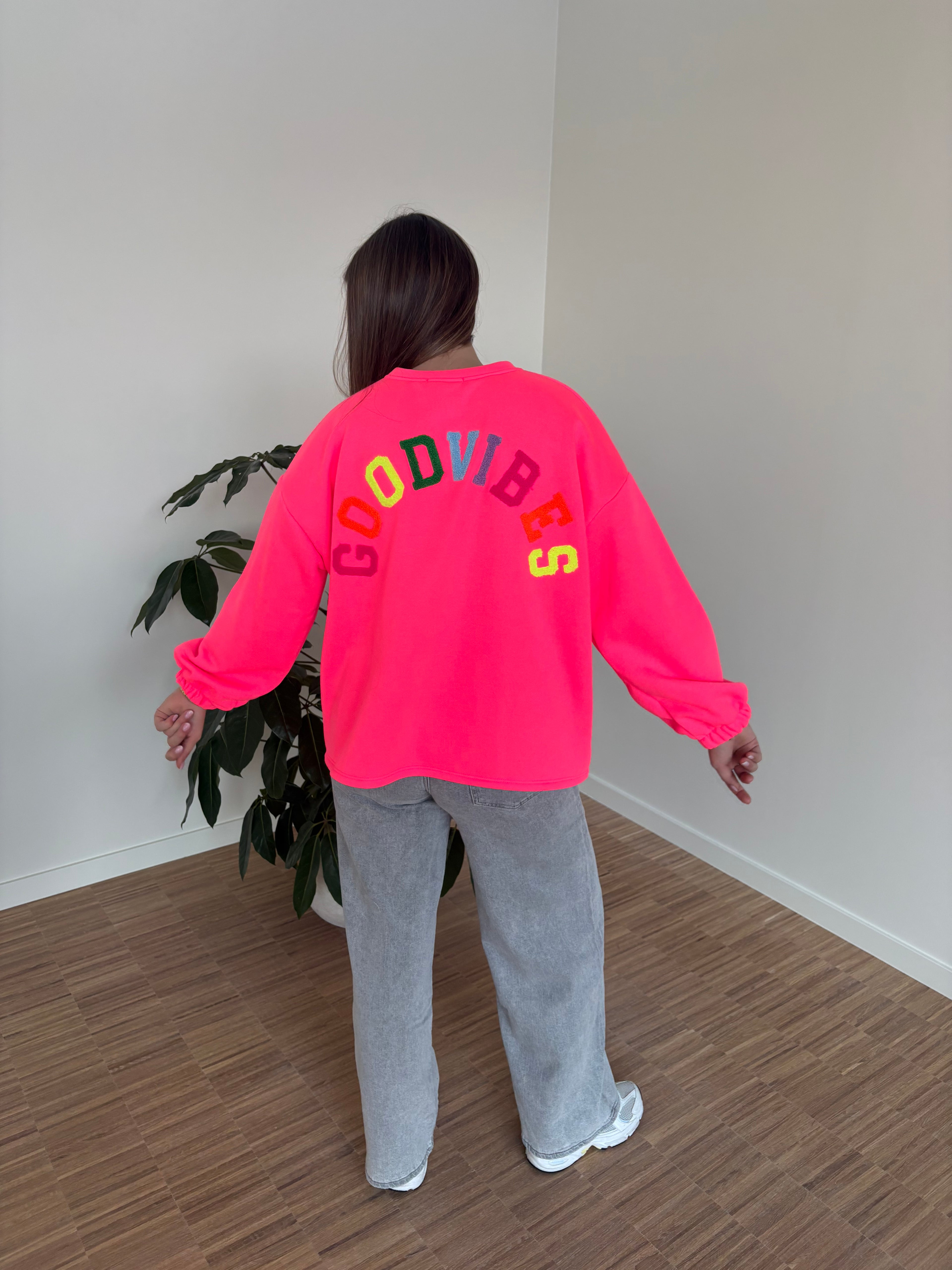 Sweater good vibes - Roze