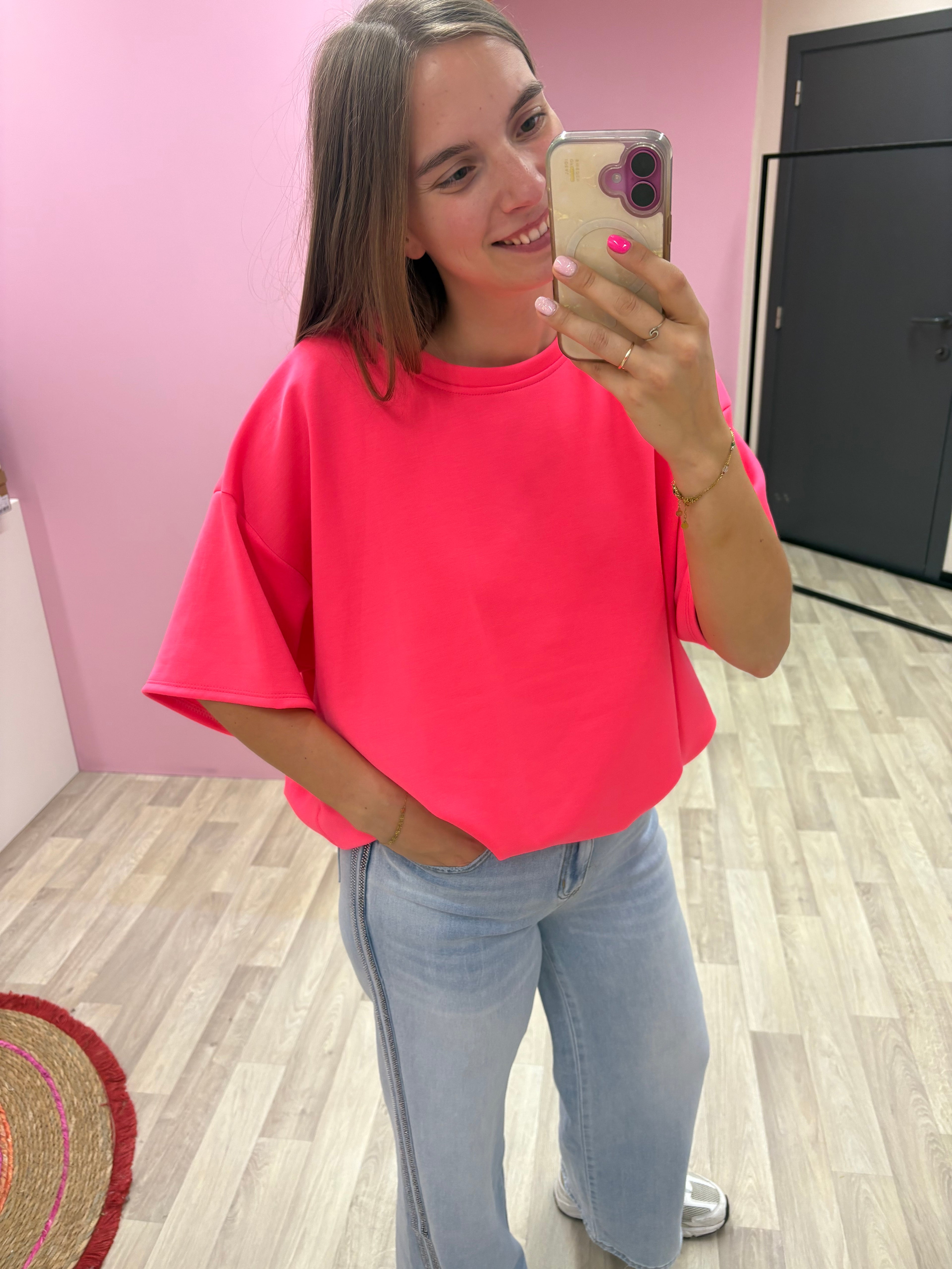 Cropped shirt - Roze