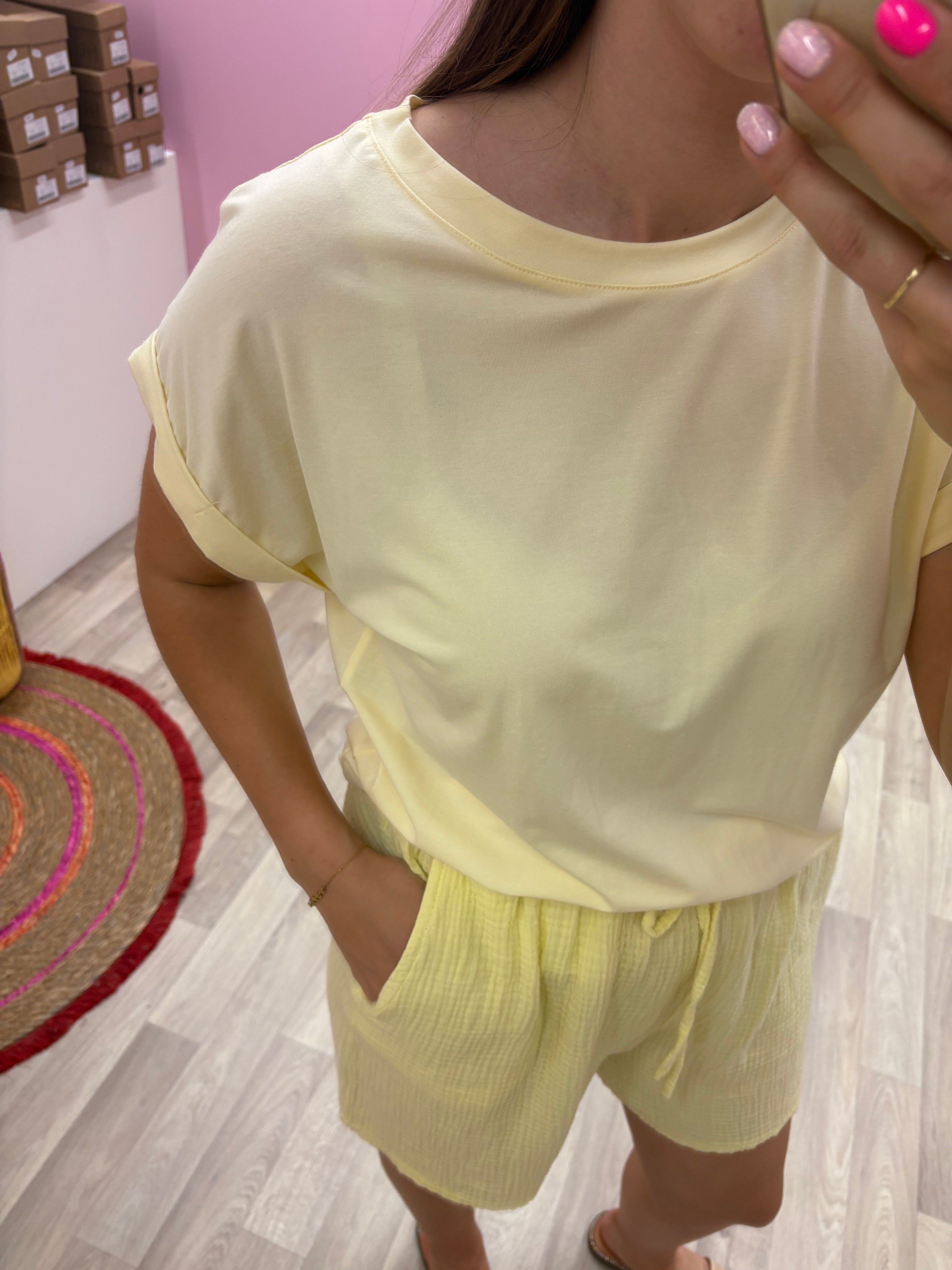 T-shirt Lotte - Geel