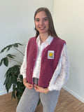 Gilet Smiley - Mauve