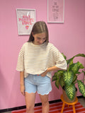 T-shirt strass - Beige