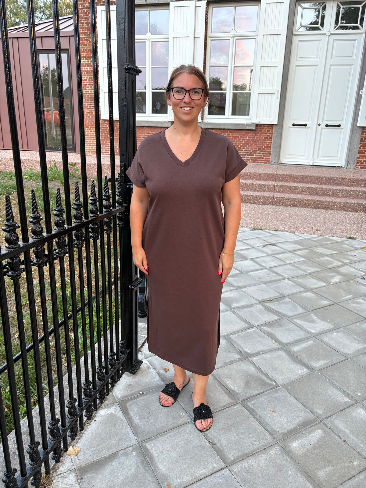 Jurk Emmy - Bruin
