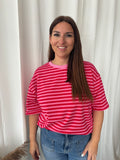 T-shirt Lio - Rood/roze