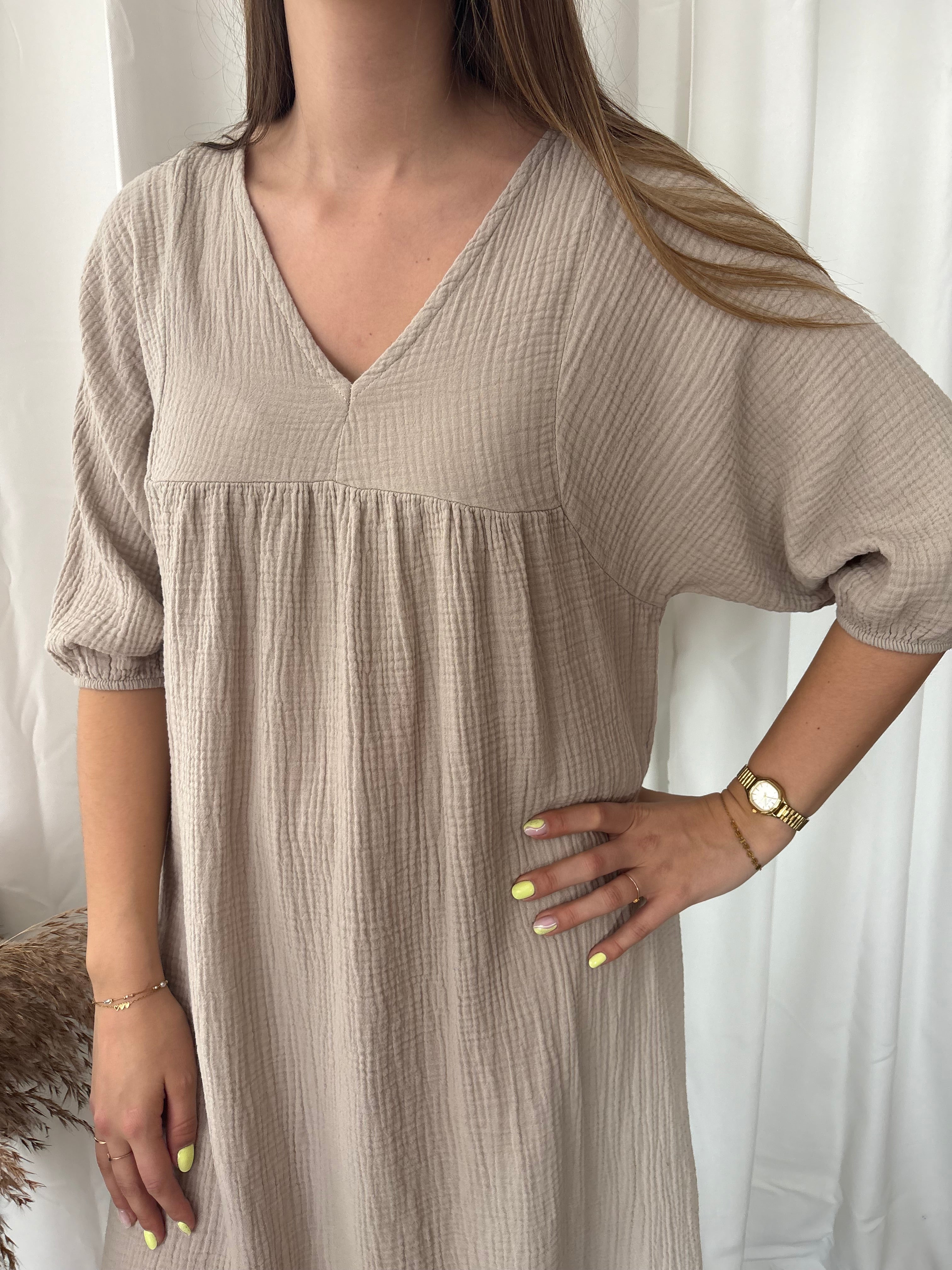Jurk tetra - beige