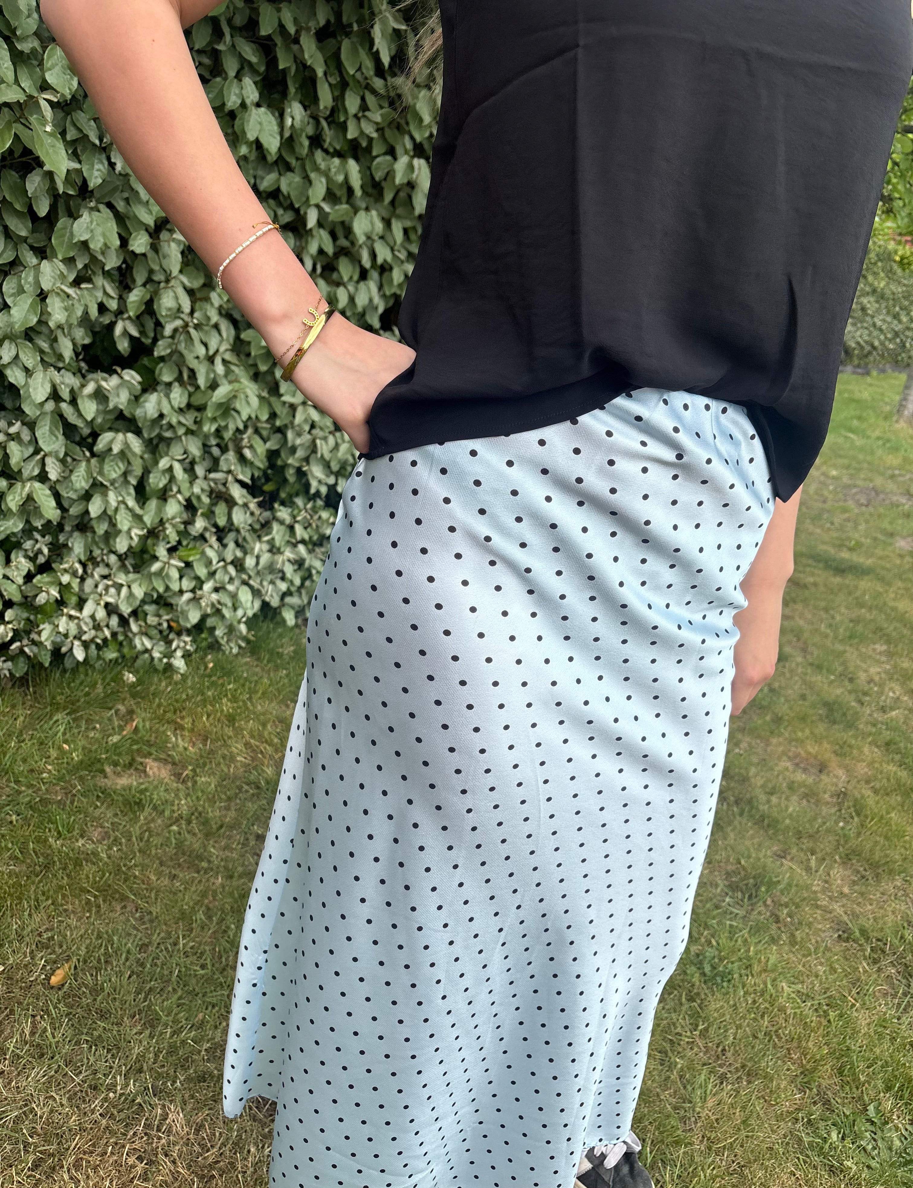 Rok polka dots - blauw