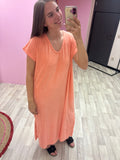 Kleedje badstof - Oranje
