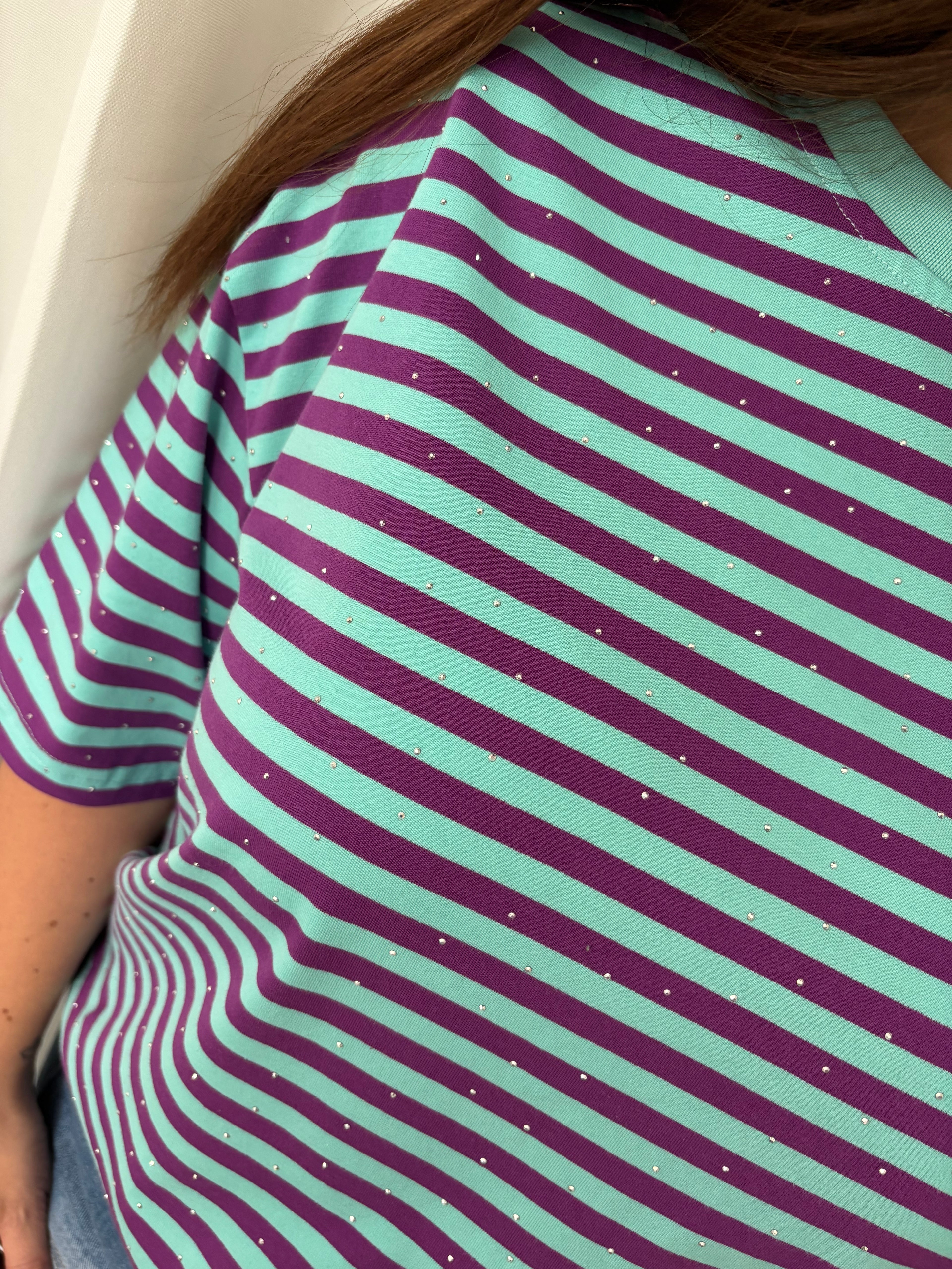 T-shirt Lio - Paars/blauw