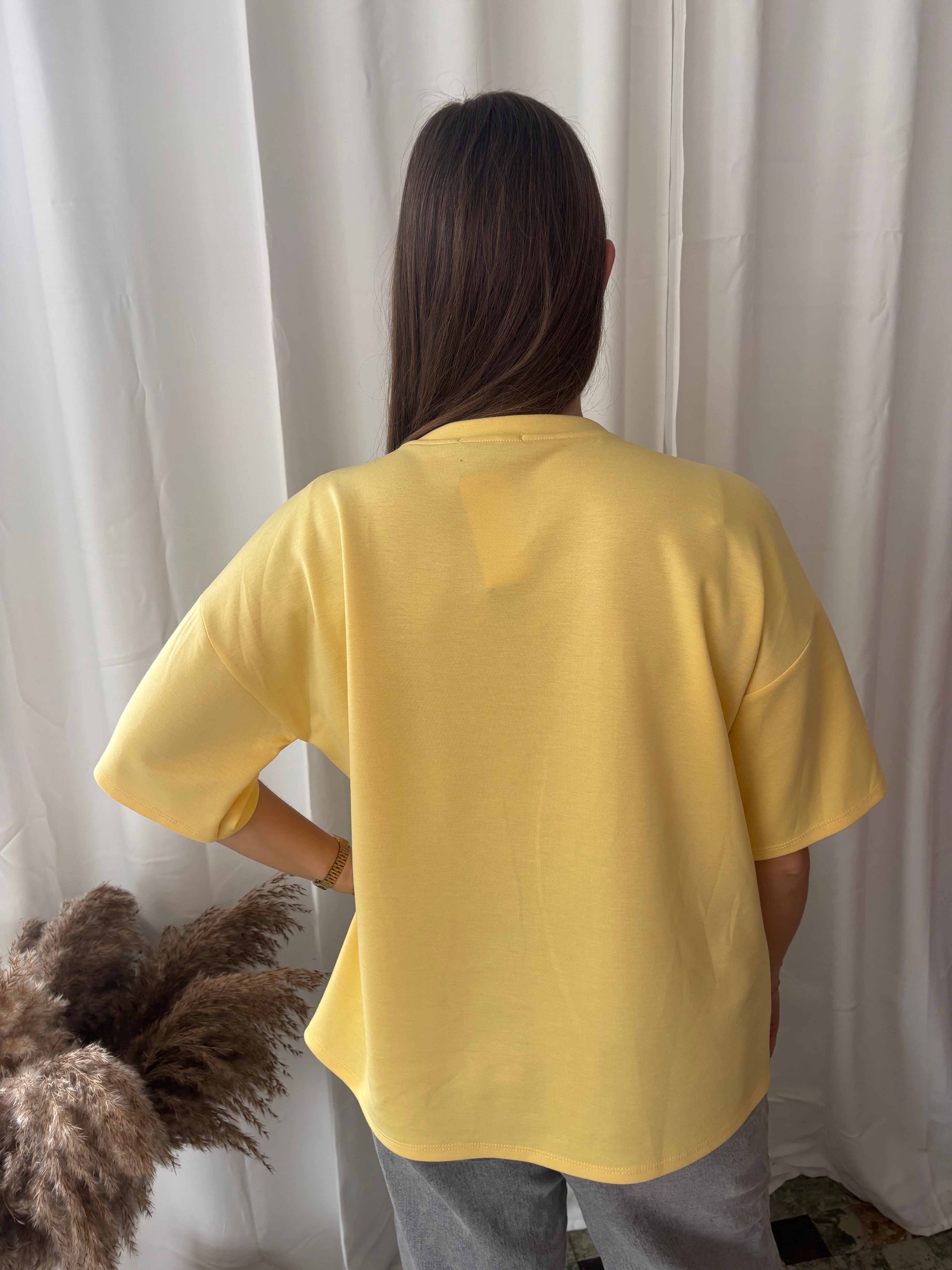 T-shirt Louise - Geel