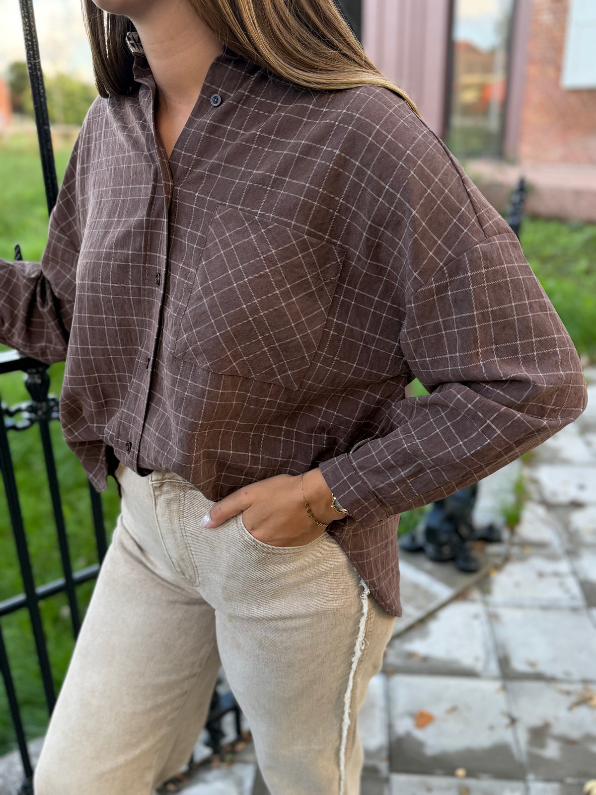 Blouse Lea - Bruin