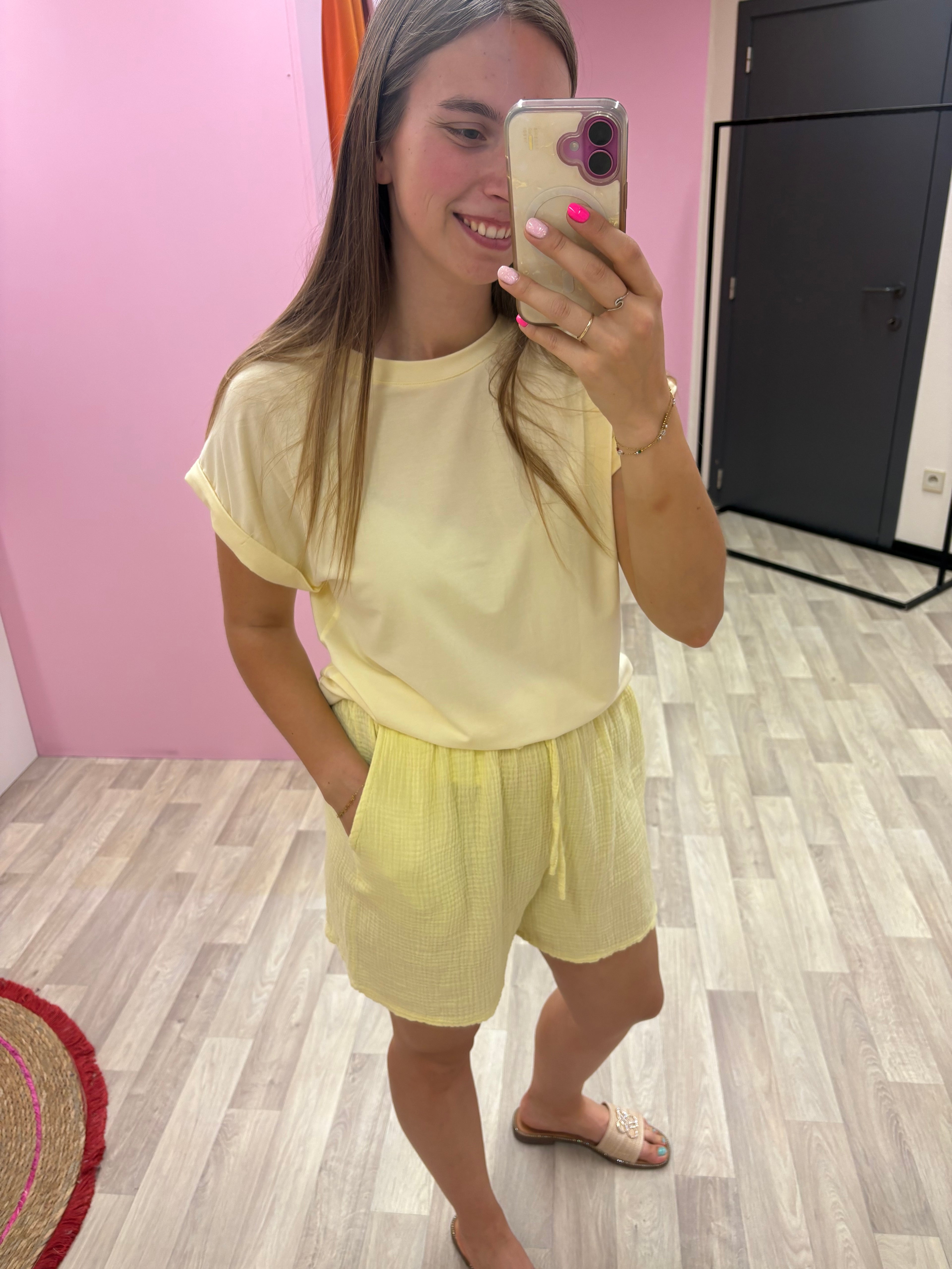 T-shirt Lotte - Geel