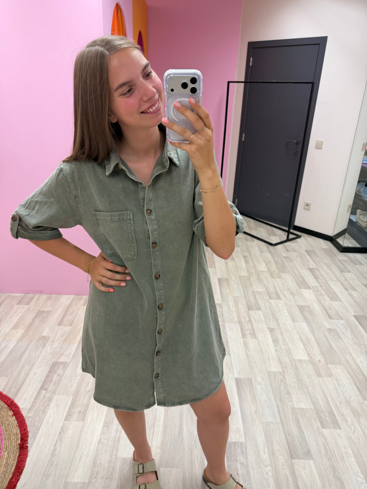 Jurk Lize - Kaki