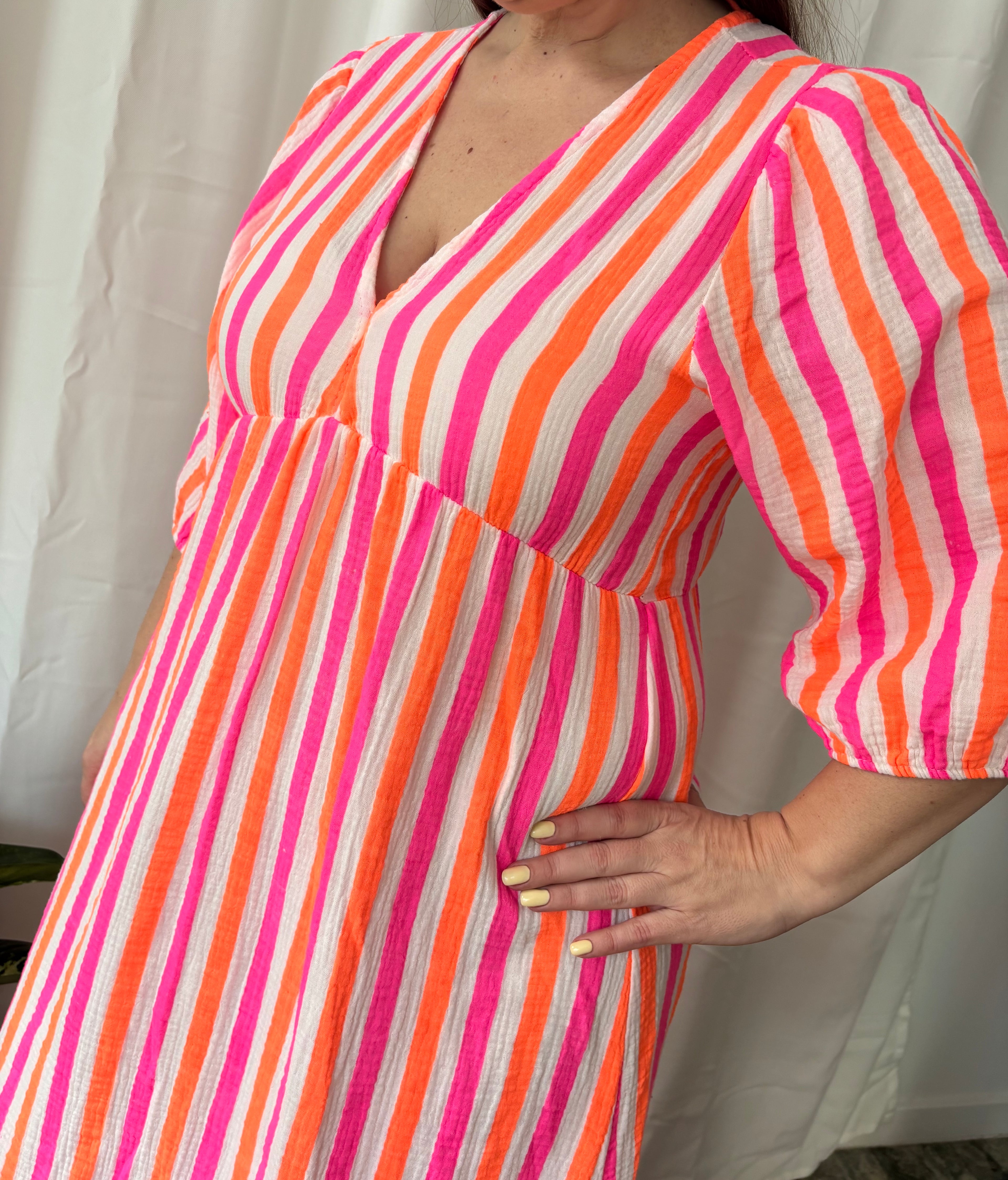 Jurk Lotta - Roze/Oranje