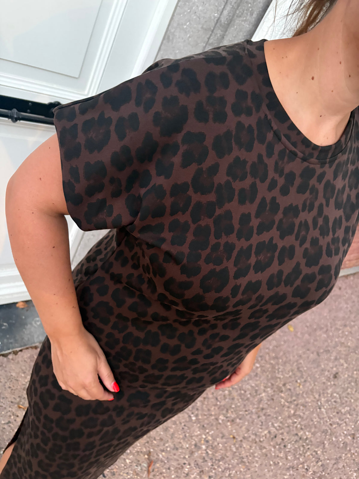 Jurk leopard - Bruin/zwart