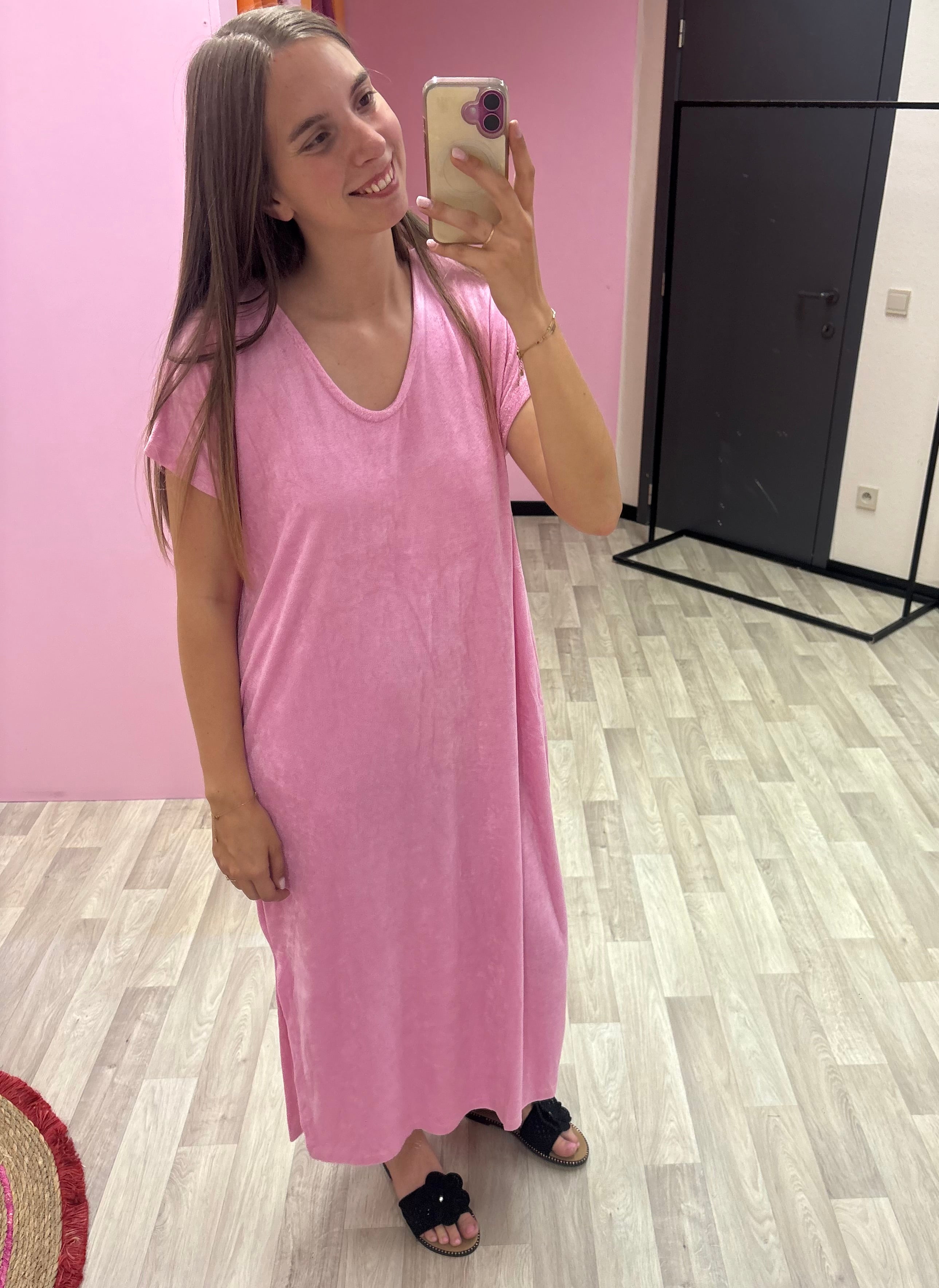 Kleedje badstof - Roze
