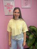 T-Shirt Caro - Geel