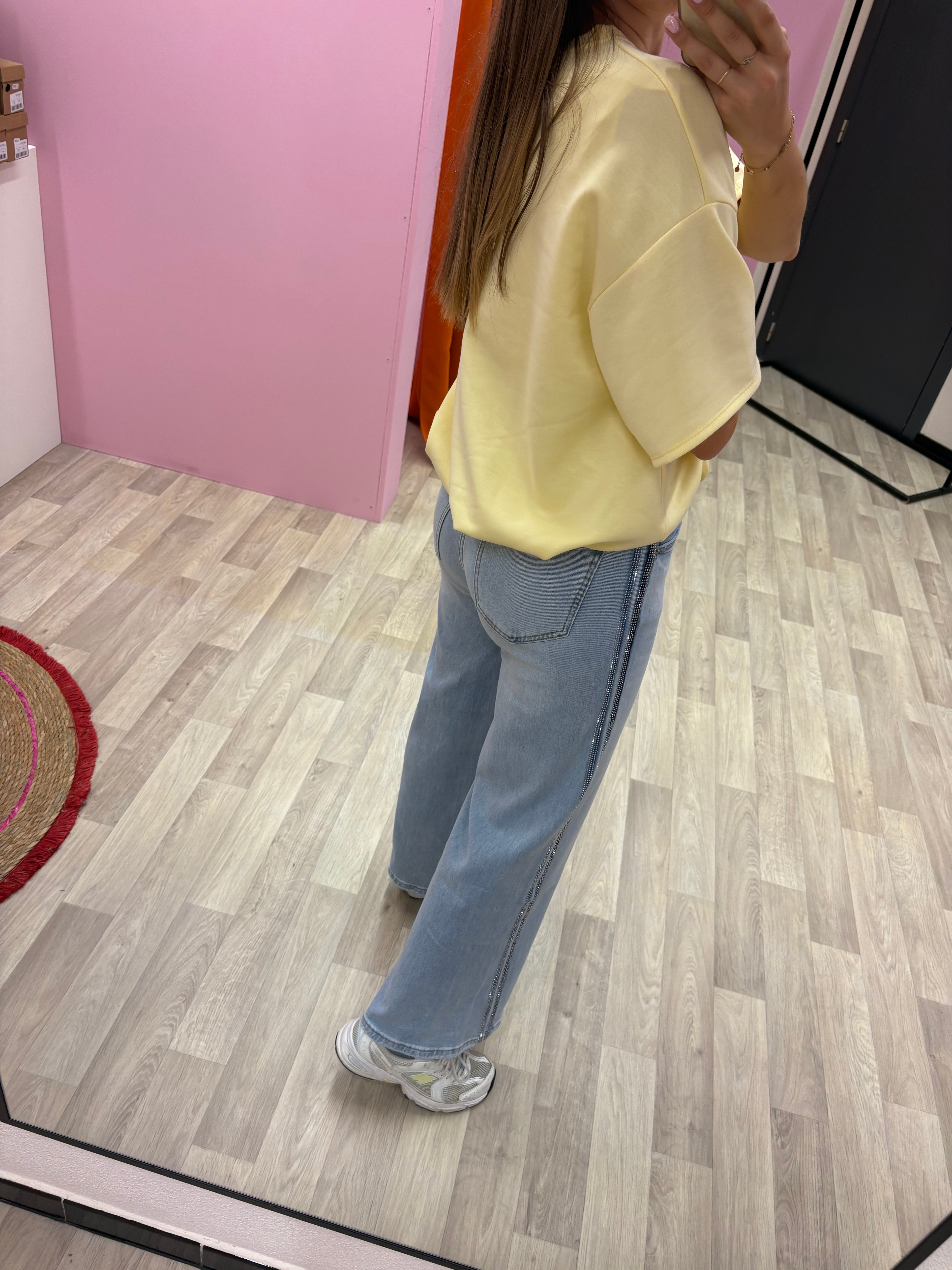Cropped shirt - Geel