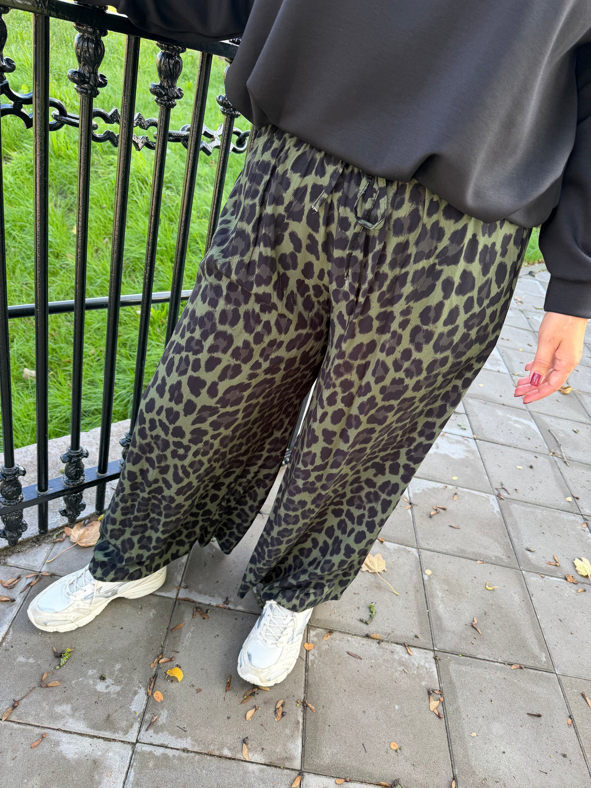 Broek leopard - Groen/zwart